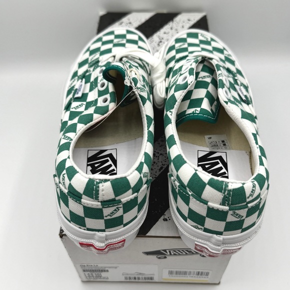 NWT Vans OG Era LX Low Lace Up Sneakers green logo checkerboard classic sneakers - Picture 9 of 16